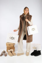 Lade das Bild in den Galerie-Viewer, OB5864 Mini Designer Boots aus Leder, Lammfell mit Plateau Sohle