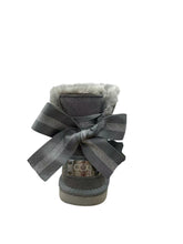 Lade das Bild in den Galerie-Viewer, OB0702 Grey OOG Damen Leder Boots mit Schleife