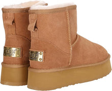 Lade das Bild in den Galerie-Viewer, OB5864 Camel OOG Leder Boots mit Plateau