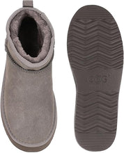 Lade das Bild in den Galerie-Viewer, OB5888 Grey OOG Damen Leder Boots mit Teddyfell