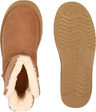 Lade das Bild in den Galerie-Viewer, OB5903 OOG Damen Lederboots mit Teddyfell Camel