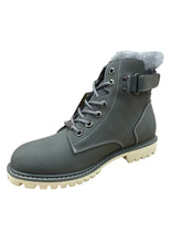 Lade das Bild in den Galerie-Viewer, OB7287 Grey OOG Damen Leder Schnürboots