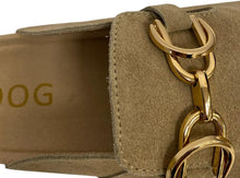 Lade das Bild in den Galerie-Viewer, OS1819 Beige OOG Damen Leder Hausschuhe Slipper Clogs