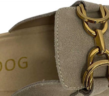 Lade das Bild in den Galerie-Viewer, OS1819 Khaki OOG Damen Leder Hausschuhe Slipper Clogs