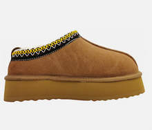 Lade das Bild in den Galerie-Viewer, OBTC26 Camel OOG Cozy Hausschuhe aus Echten Leder mit Plateausohle EU