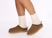 Lade das Bild in den Galerie-Viewer, OBTC16 Khaki OOG Cozy Hausschuhe aus Echten Leder EU
