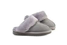 Lade das Bild in den Galerie-Viewer, OOG COZY HOME Damen Hausschuhe mit Echt-Leder (OBTC 06 GREY)