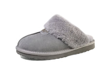 Lade das Bild in den Galerie-Viewer, OOG COZY HOME Damen Hausschuhe mit Echt-Leder (OBTC 06 GREY)