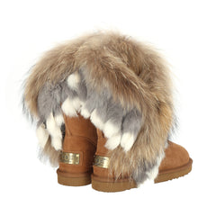 Lade das Bild in den Galerie-Viewer, OB8020 Camel OOG Damen Fellboots
