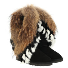 Lade das Bild in den Galerie-Viewer, OB8018 Black/Natur OOG Damen Leder Boots