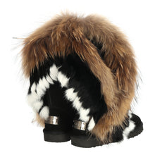 Lade das Bild in den Galerie-Viewer, OB8018 Black/Natur OOG Damen Leder Boots