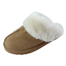 Lade das Bild in den Galerie-Viewer, OOG COZY HOME Damen Hausschuhe mit Echt-Leder (OBTC 06 CAMEL)