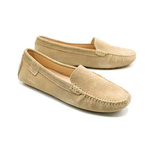 Lade das Bild in den Galerie-Viewer, OOG Damen Klassisch Wildleder Krawatte Penny Loafers Gemütlich Handgefertigt Damen Mokassins Slippers