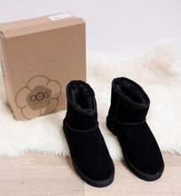 Lade das Bild in den Galerie-Viewer, OB58541 Black OOG Mini Damen Leder Boots EU
