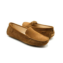 Lade das Bild in den Galerie-Viewer, OOG Damen Klassisch Wildleder Krawatte Penny Loafers Gemütlich Handgefertigt Damen Mokassins Slippers