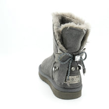 Lade das Bild in den Galerie-Viewer, OB0691 Grey Kinder Boots mit Schleife/Stein