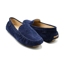 Lade das Bild in den Galerie-Viewer, OOG Damen Klassisch Wildleder Krawatte Penny Loafers Gemütlich Handgefertigt Damen Mokassins Slippers