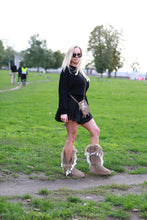 Lade das Bild in den Galerie-Viewer, OB8018 Khaki OOG Damen Leder Boots