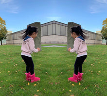 Lade das Bild in den Galerie-Viewer, OB0691 Grey Kinder Boots mit Schleife/Stein