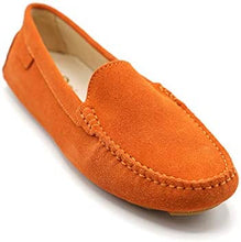 Lade das Bild in den Galerie-Viewer, OOG Damen Klassisch Wildleder Krawatte Penny Loafers Gemütlich Handgefertigt Damen Mokassins Slippers