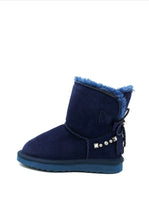Lade das Bild in den Galerie-Viewer, OB0691 Blue Kinder Boots mit Schleife/Stein