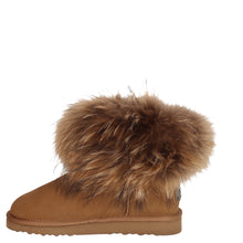 Lade das Bild in den Galerie-Viewer, OB0541 Camel OOG Damen Leder Boots mit Fell