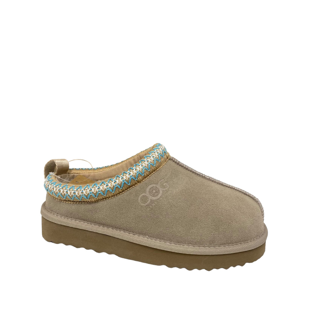 OBTC16 Beige OOG Cozy Hausschuhe aus Echten Leder