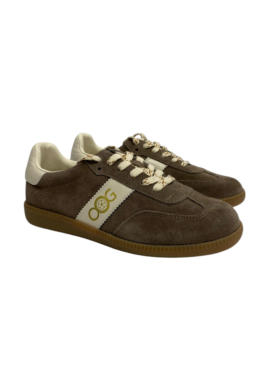 OS1814 Khaki OOG Leder Sneakers