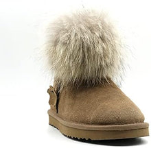 Lade das Bild in den Galerie-Viewer, OB0561 Camel OOG Damen Lederboots mit Fell
