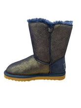 Lade das Bild in den Galerie-Viewer, OB14803 Bu-Blue OOG Damen Lederboots mit Diamanten-Knopf
