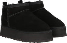 Lade das Bild in den Galerie-Viewer, OB5888 Black OOG Damen Leder Boots mit Teddyfell
