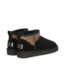 Lade das Bild in den Galerie-Viewer, OB5889 Black Leo OOG Ultra Mini Damen Leder Boots
