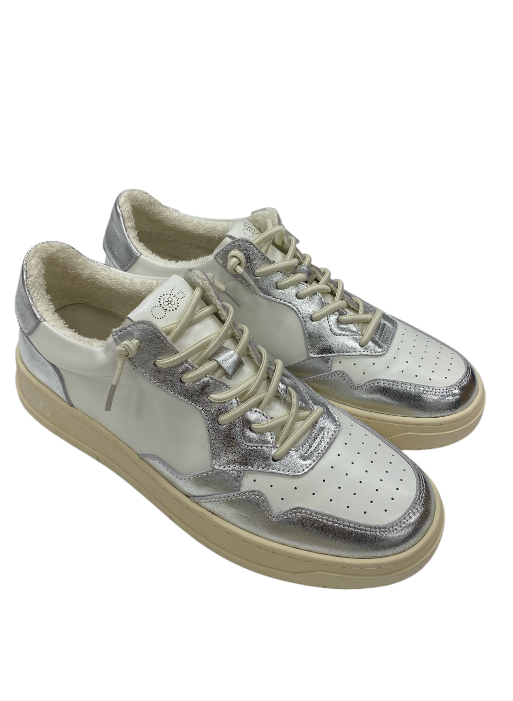 OS1811 White/Silver OOG Leder Sneaker