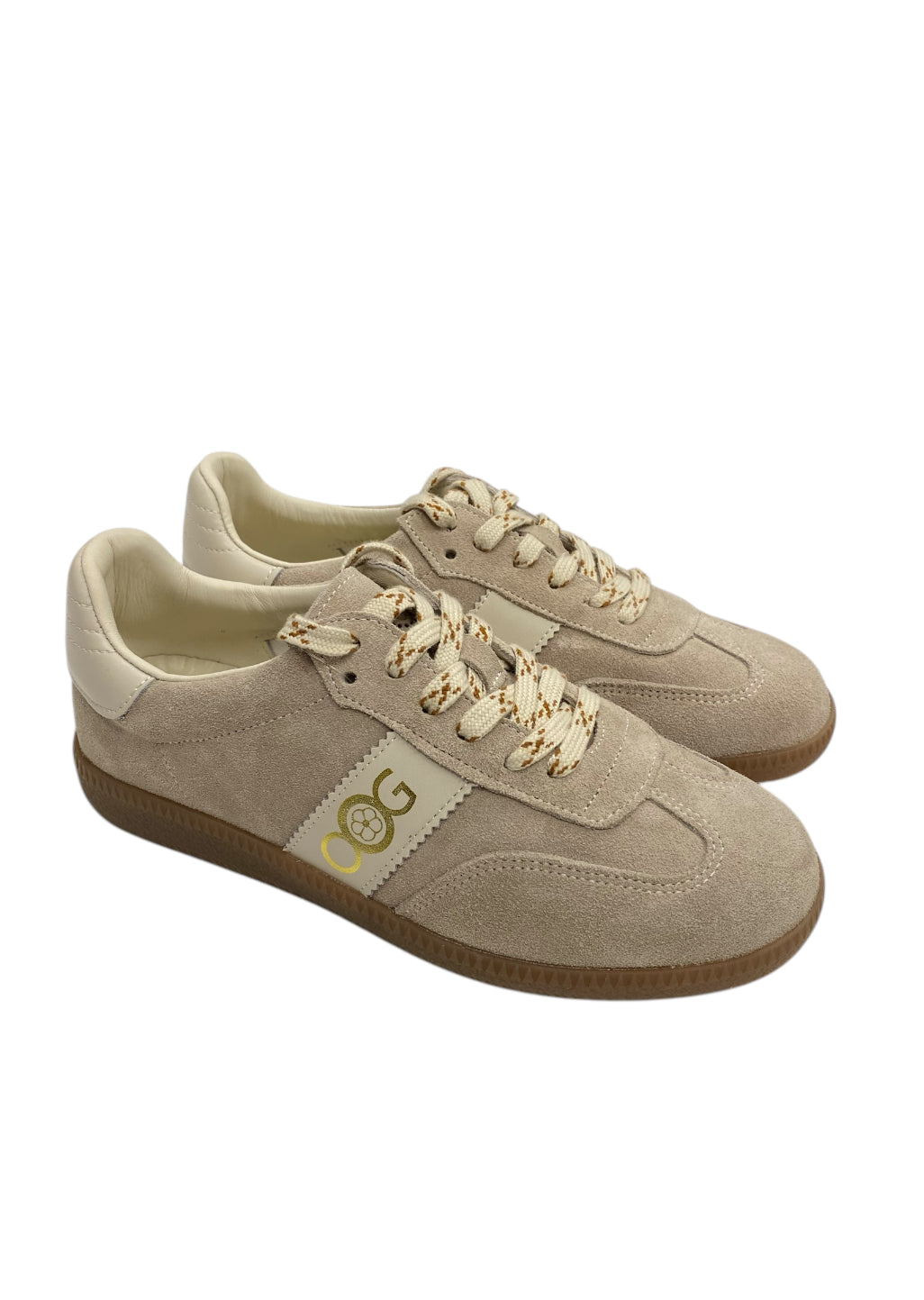 OS1814 Beige OOG Leder Sneakers