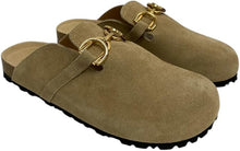 Lade das Bild in den Galerie-Viewer, OS1819 Beige OOG Damen Leder Hausschuhe Slipper Clogs
