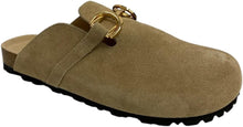 Lade das Bild in den Galerie-Viewer, OS1819 Beige OOG Damen Leder Hausschuhe Slipper Clogs
