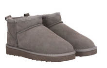 Lade das Bild in den Galerie-Viewer, OB5889 Grey OOG Ultra Mini Damen Leder Boots EU
