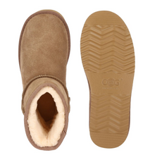 Lade das Bild in den Galerie-Viewer, OB58541 Khaki OOG Mini Damen Leder Boots EU
