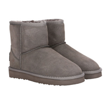 Lade das Bild in den Galerie-Viewer, OB58541 Grey OOG Mini Damen Leder Boots EU
