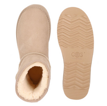 Lade das Bild in den Galerie-Viewer, OB58541 Beige OOG Mini Damen Leder Boots EU
