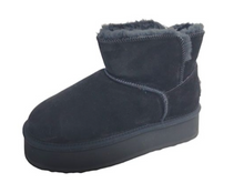 Lade das Bild in den Galerie-Viewer, OB59031 Black OOG Damen Leder Boots mit Teddyfell EU
