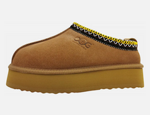 Lade das Bild in den Galerie-Viewer, OBTC26 Camel OOG Cozy Hausschuhe aus Echten Leder mit Plateausohle EU
