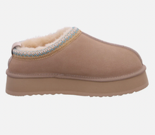 Lade das Bild in den Galerie-Viewer, OBTC26 Beige OOG Cozy Hausschuhe aus Echten Leder mit Plateausohle EU
