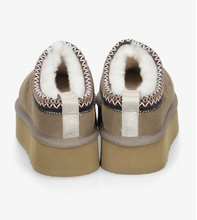Lade das Bild in den Galerie-Viewer, OBTC26 Khaki OOG Cozy Hausschuhe aus Echten Leder mit Plateausohle EU

