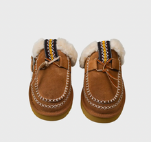 Lade das Bild in den Galerie-Viewer, OB5088 Camel Cozy Hausschuhe aus Echten Leder mit Plateausohle EU
