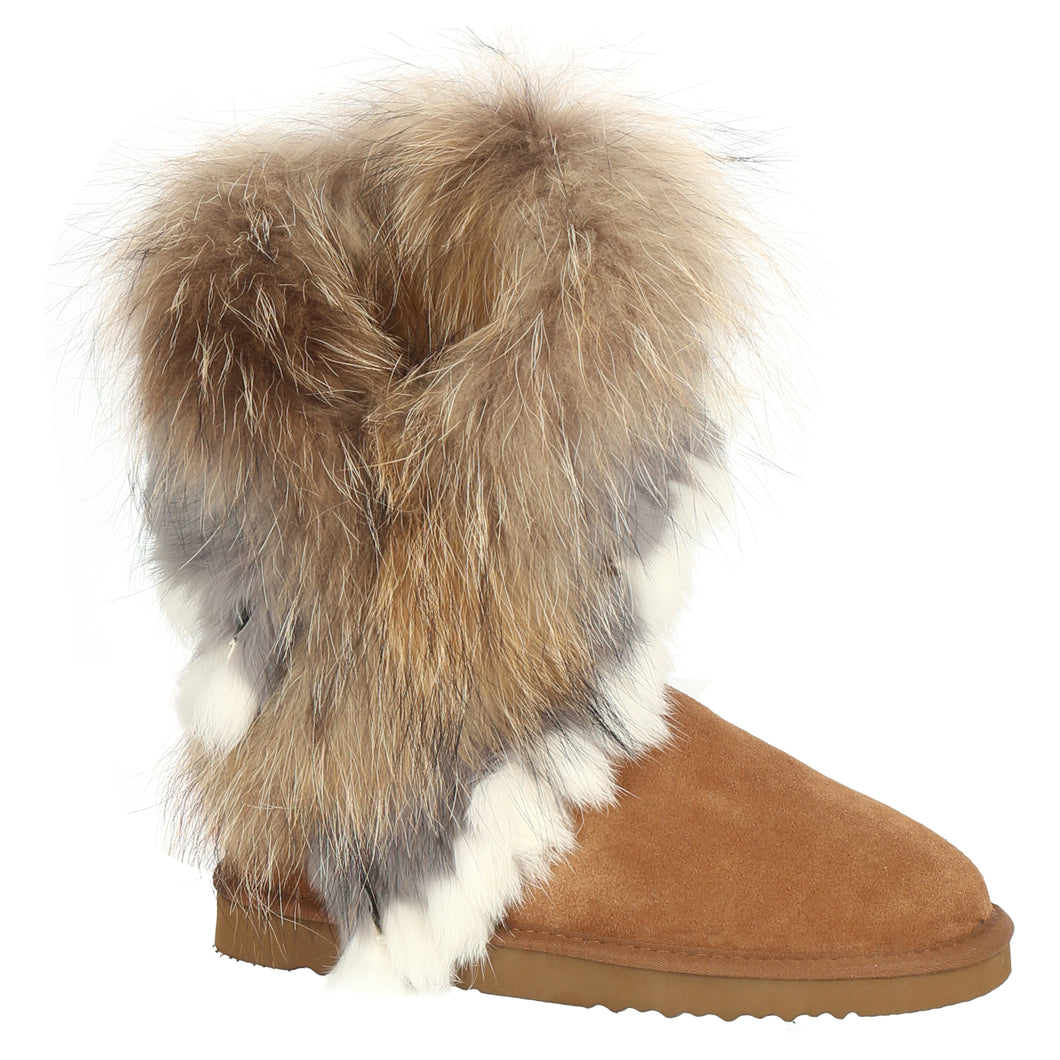 OB8020 Camel OOG Damen Fellboots