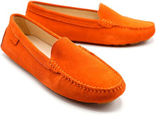 Lade das Bild in den Galerie-Viewer, OOG Damen Klassisch Wildleder Krawatte Penny Loafers Gemütlich Handgefertigt Damen Mokassins Slippers
