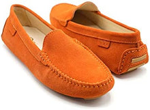 Lade das Bild in den Galerie-Viewer, OOG Damen Klassisch Wildleder Krawatte Penny Loafers Gemütlich Handgefertigt Damen Mokassins Slippers
